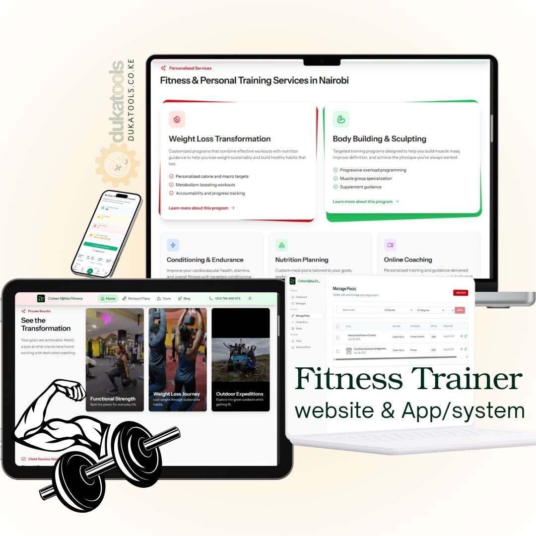 Professional fitness trainer platform